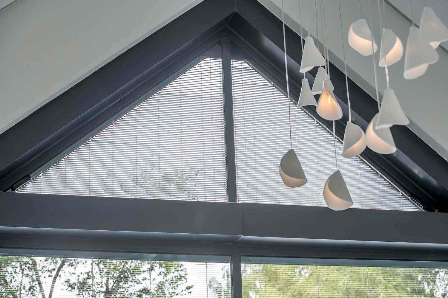 Blinds in Glass in Hatfield: integral blinds in apex gable glazing