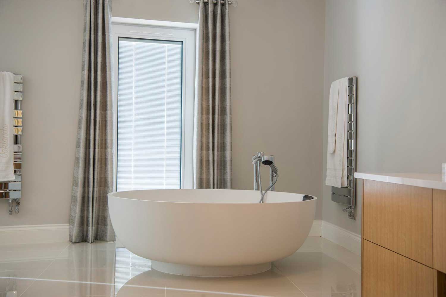 Blinds in Glass in Hatfield: integral blinds in a bathroom window