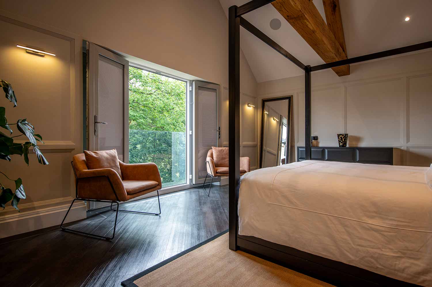 Blinds in Glass in Hatfield: integral blinds in bedroom French doors