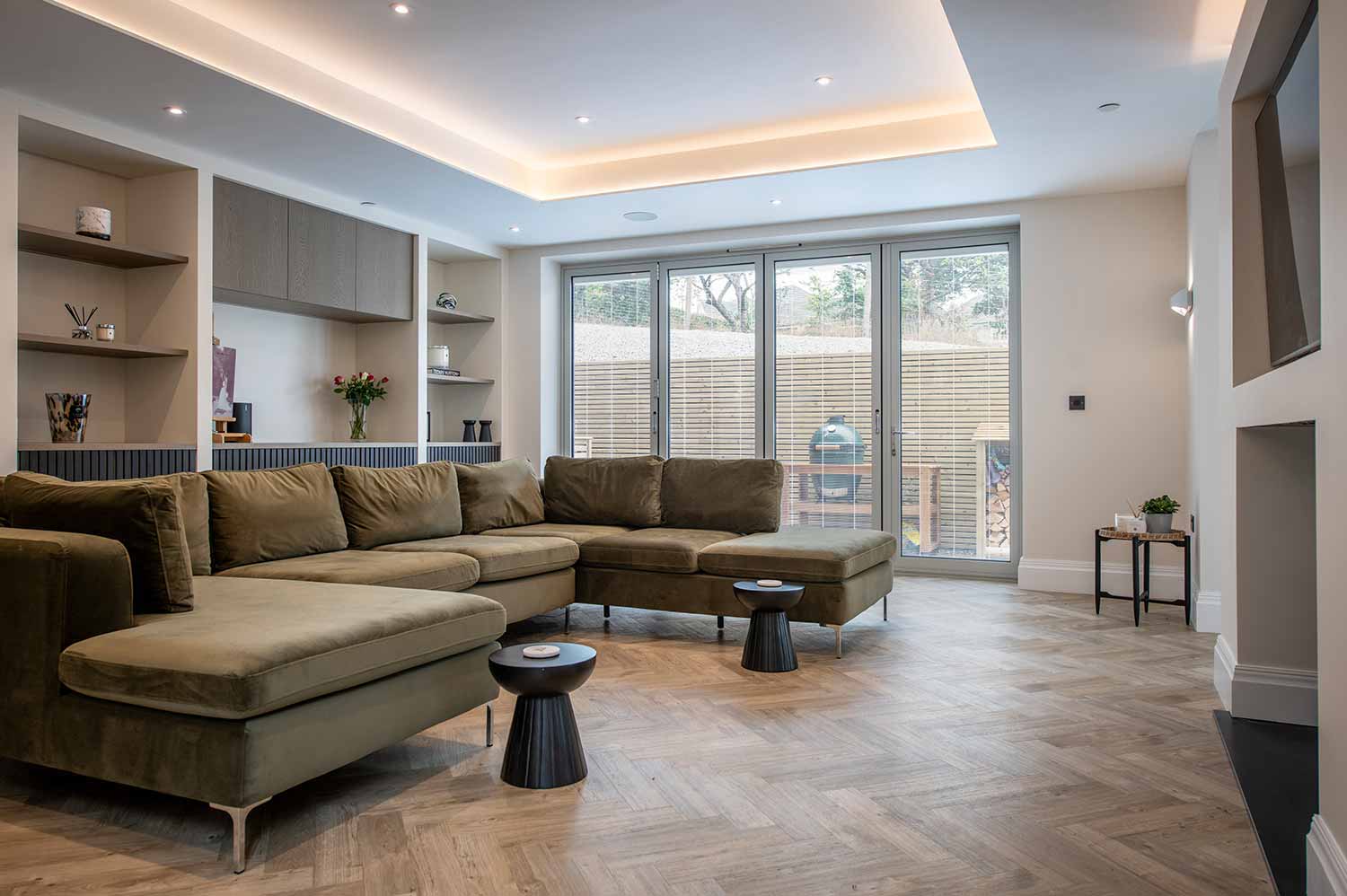 Blinds in Glass in Hatfield: integral blinds in living-room bifold doors