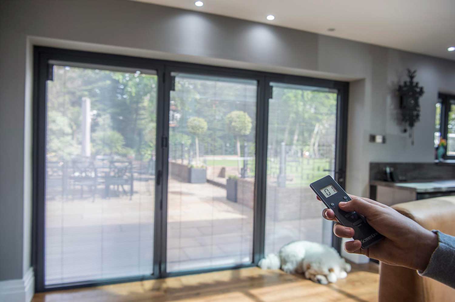 Blinds in Glass in Hatfield: remote-controlled integral blinds in patio doors