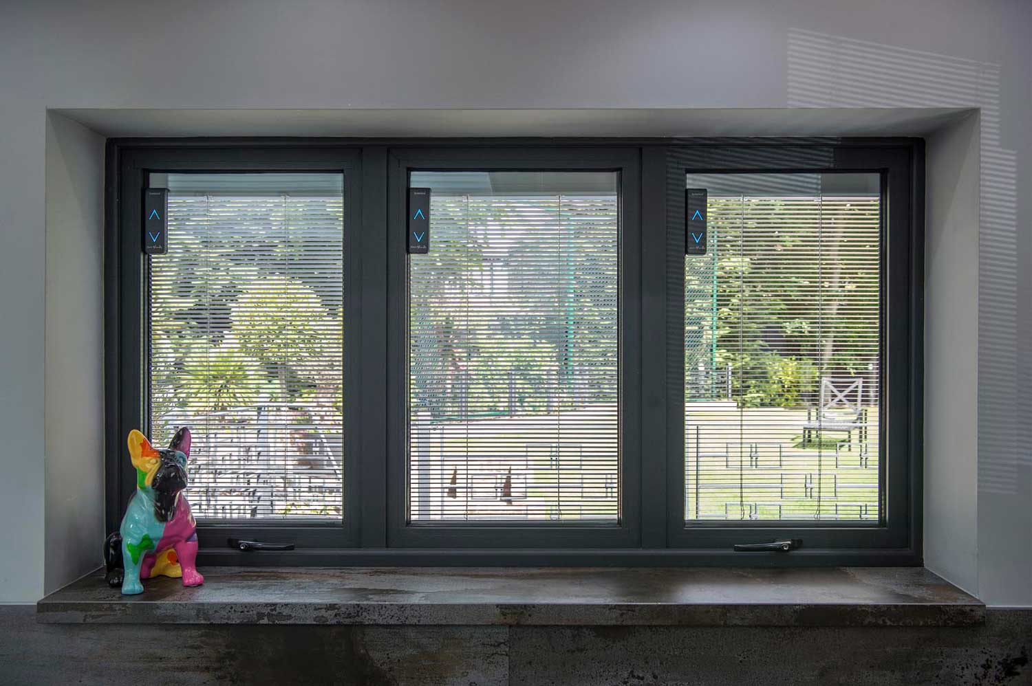 Blinds in Glass in Hatfield: integral blinds in a three-panel window